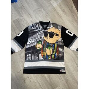 Looney Tunes x‎ AKA Porky Pig Hustler Jersey XL Notorious BIG PIG Hockey 08